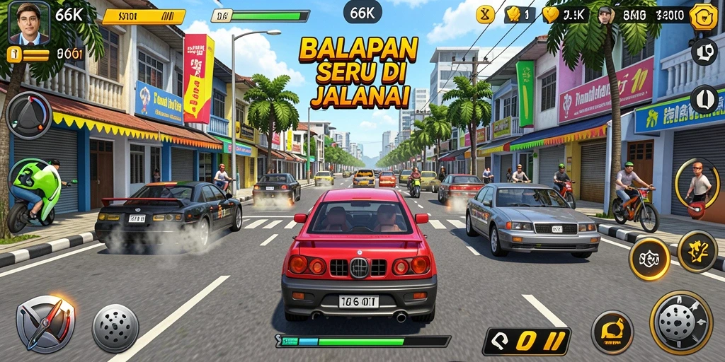 Gambaran gameplay 66K yang seru dan menantang.
