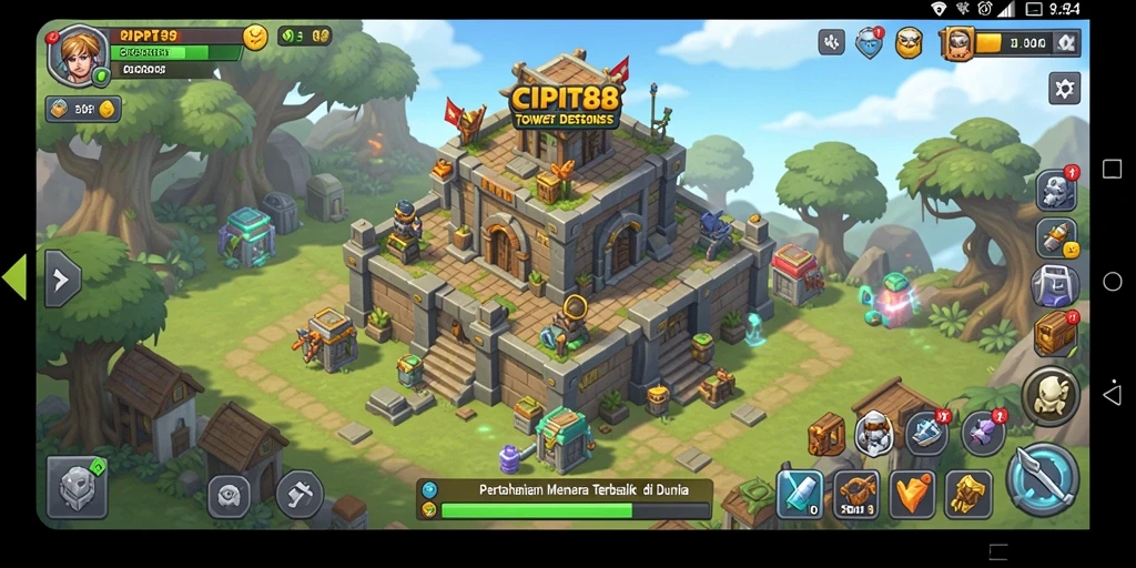 Gameplay seru di CIPIT88 dengan menara yang beragam.