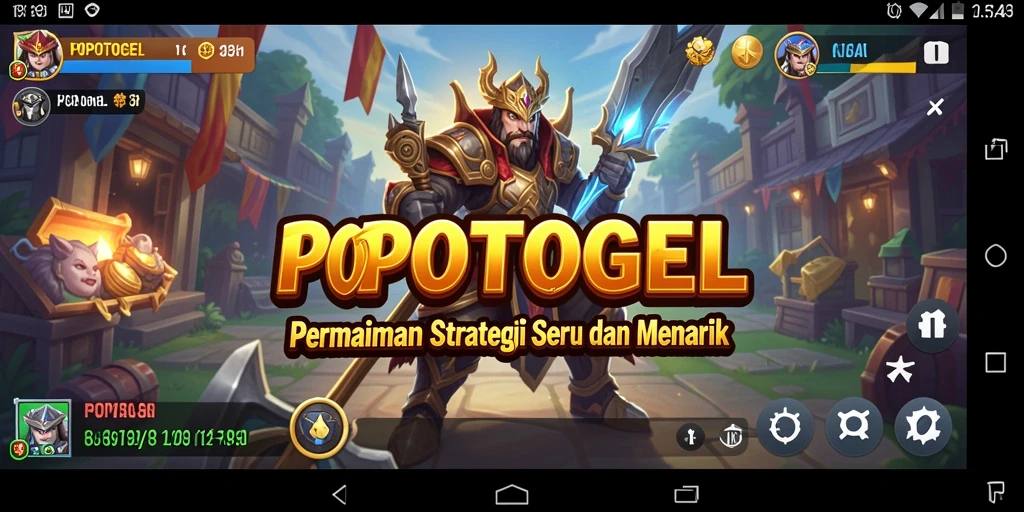 Tampilan gameplay menarik dari POPOTOGEL dengan aksi strategi mendebarkan.