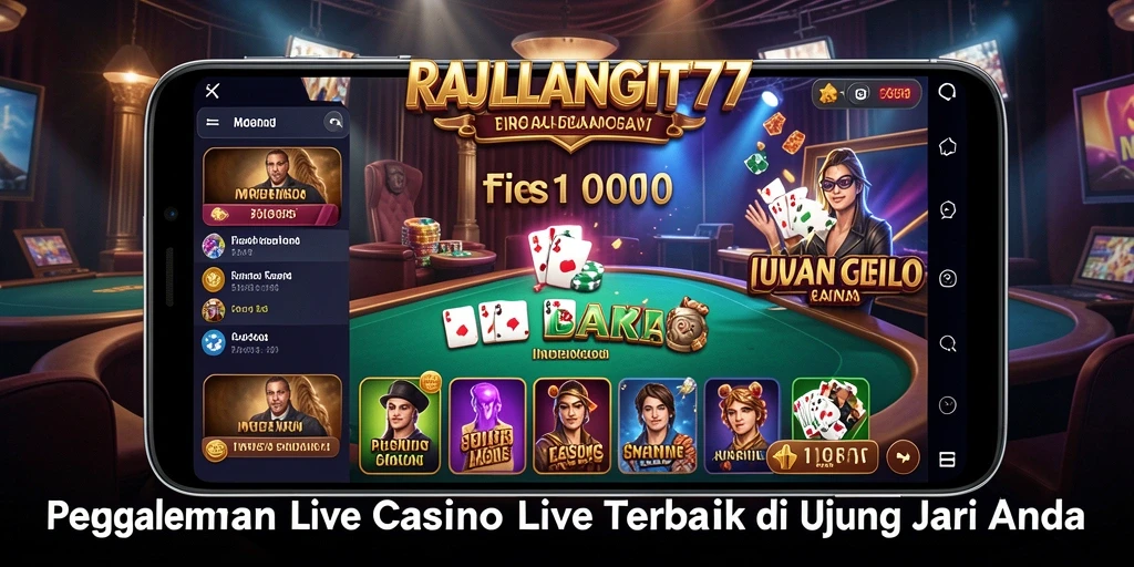 Tampilan gameplay Live Casino yang memukau di RAJALANGIT77.