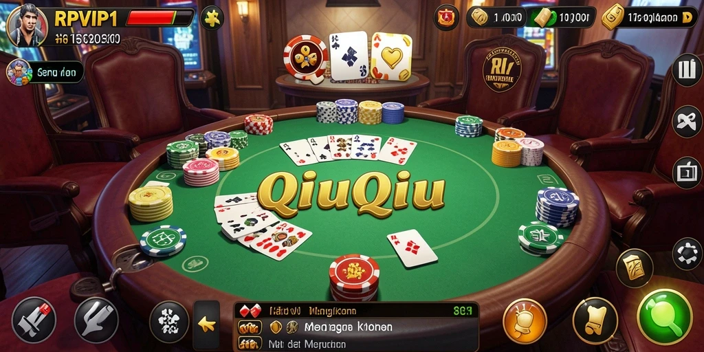 Tampilan gameplay seru RPVIP1 dengan fitur QiuQiu yang menarik.