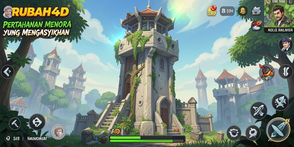 Screenshot RUBAH4D memperlihatkan aksi menandai strategi dalam Tower Defense.