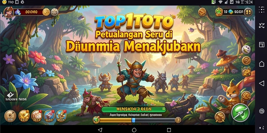 Tampilan gameplay seru dari TOP1TOTO yang menampilkan petualangan epik.
