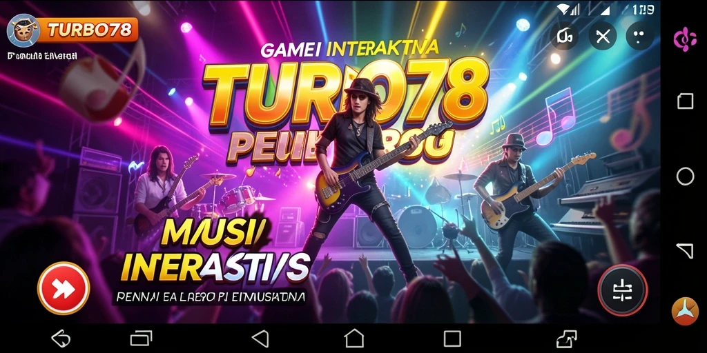 Tampilan gameplay TURBO78 menampilkan pengguna mengikuti irama musik.