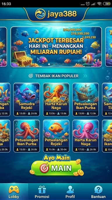 Tampilan antarmuka jaya388 yang ramah pengguna.